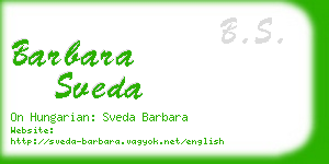 barbara sveda business card
